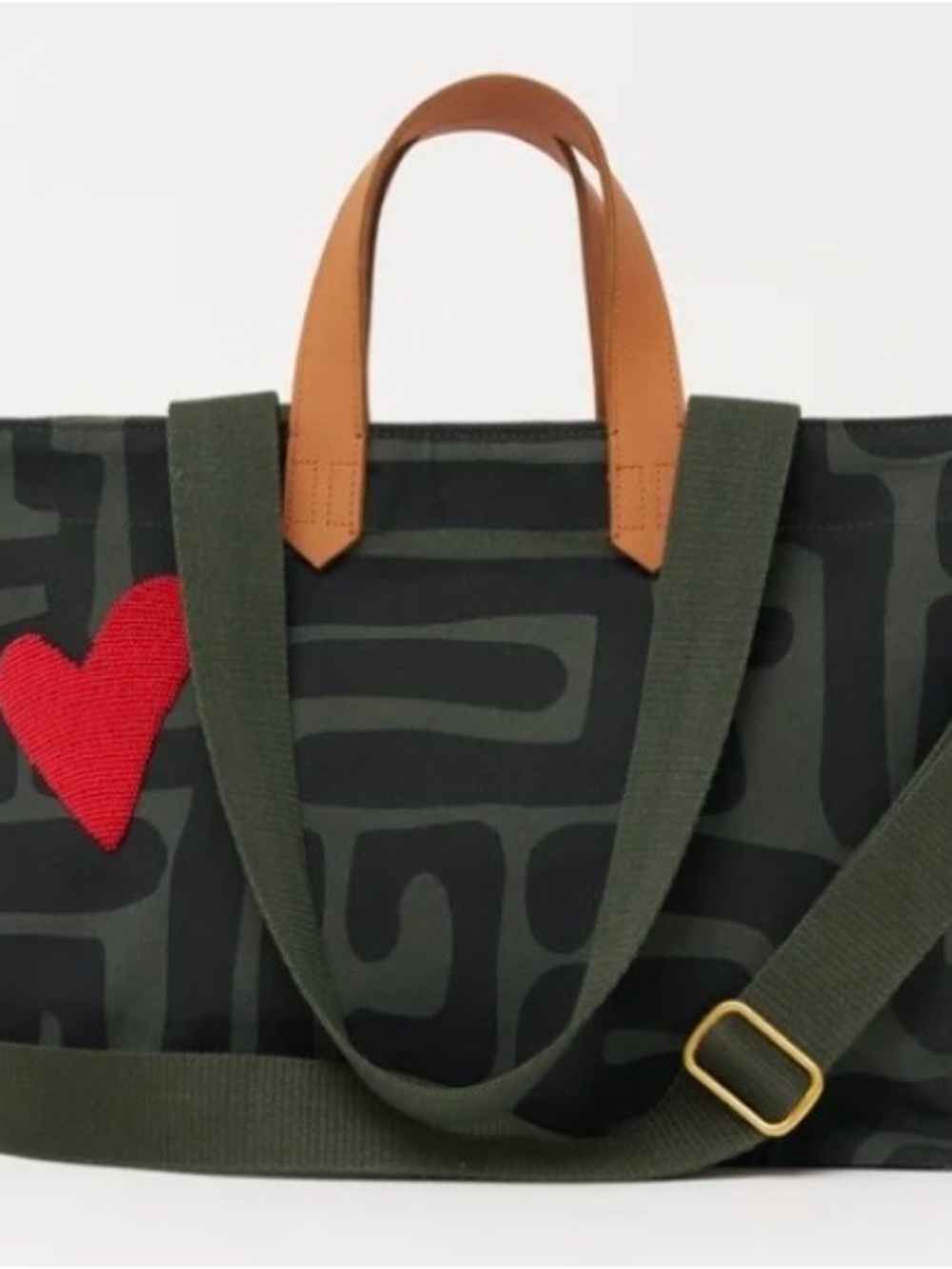Ubuntu Life COMMUTER - SAFARI KUBA WITH RED BEADED HEART NWOT